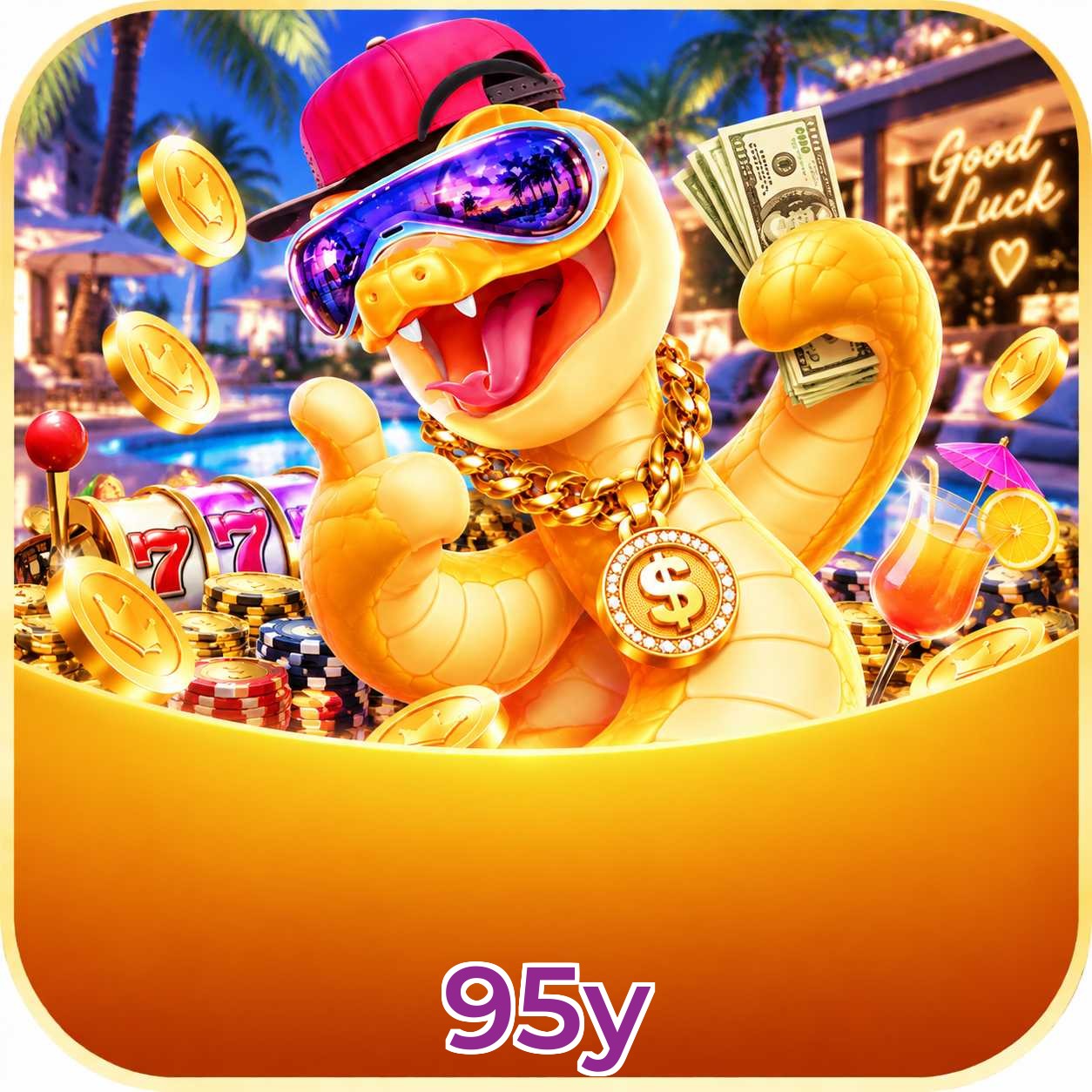 App 95y com catálogo premium, PIX e suporte 24/7